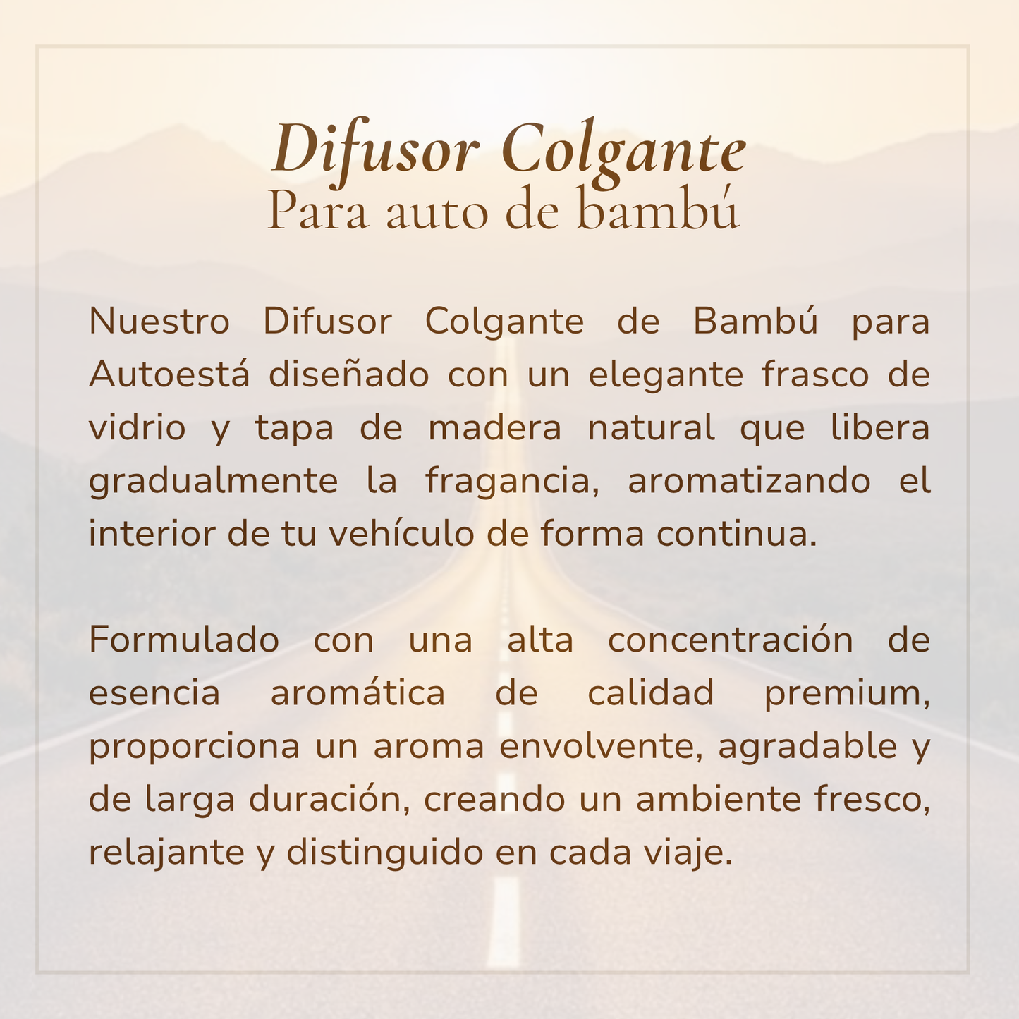 Difusor Colgante de Bambú para Auto
