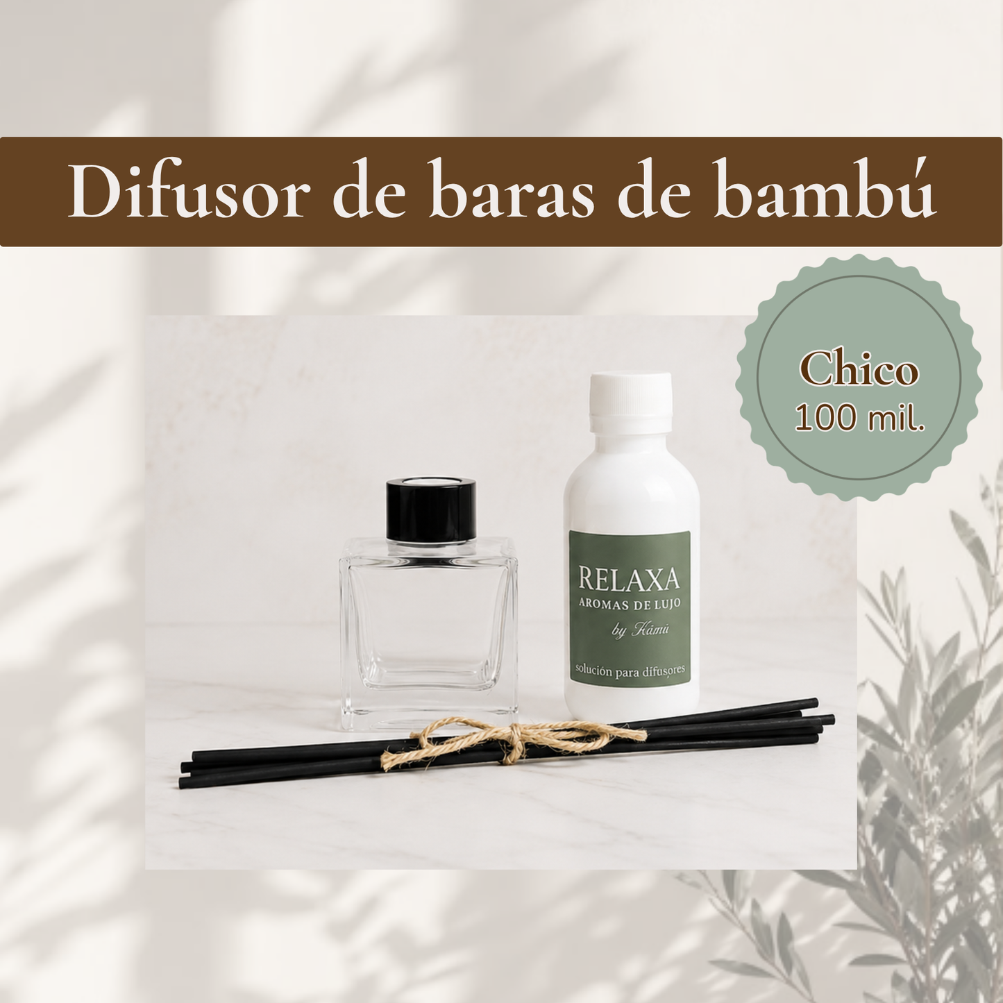 Difusor de baras de bambú