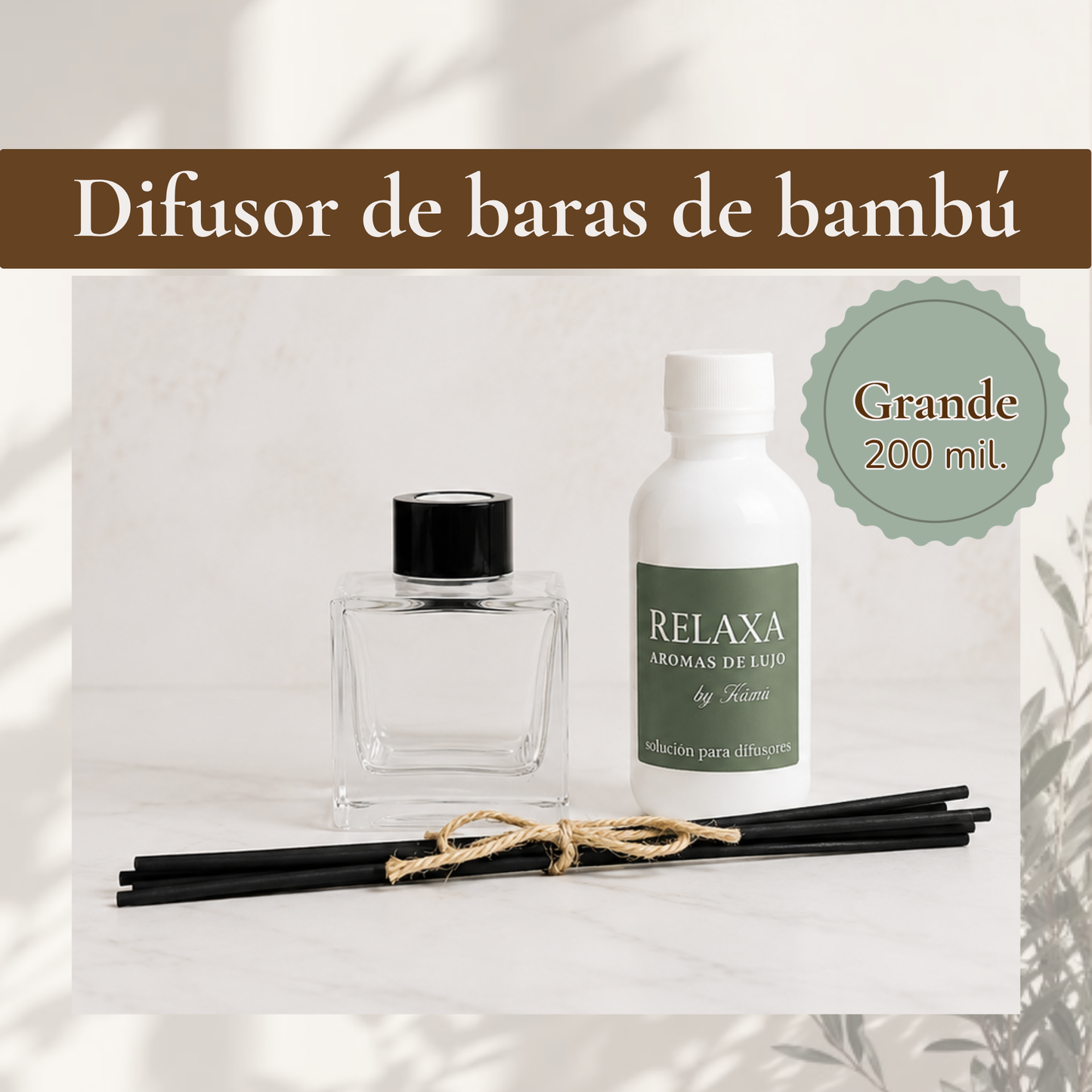 Difusor de baras de bambú